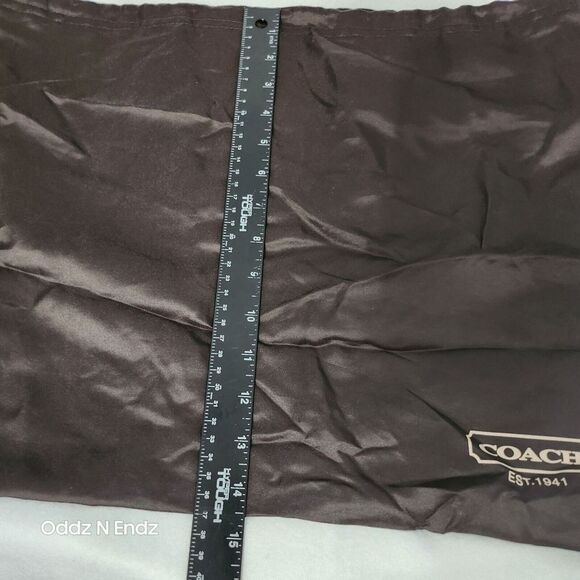 Coach Brown Drawstring Dust Bag 14" X 13"‎ Nylon - Picture 3 of 3